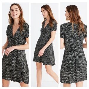 MADEWELL Button-Wrap Dress in Playground Posies